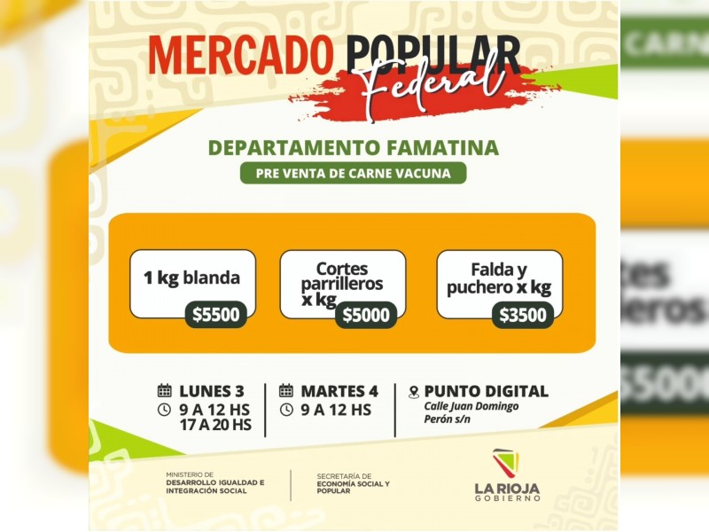 El Mercado Popular Federal y sus ofertas llegan a San Blas de Los Sauces - foto  1