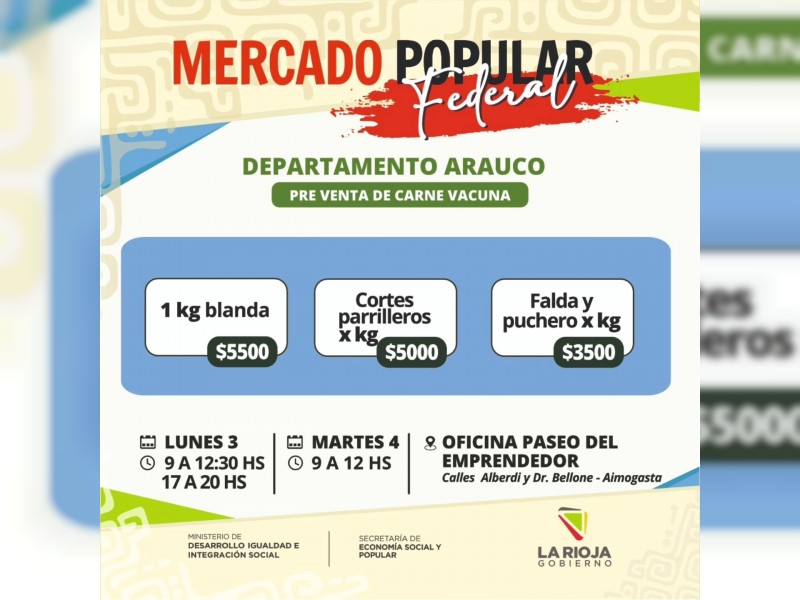 El Mercado Popular Federal y sus ofertas llegan a San Blas de Los Sauces - foto  3
